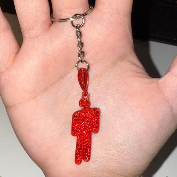 Billie Eilish Red Blohsh Keychain - Picture 3 of 3
